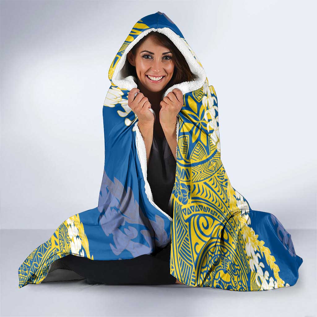 Kaiser Hawaii High School Hooded Blanket Puakenikeni Lei Hawaiian Pattern - Polynesian Pride