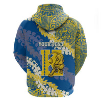 Personalized Kaiser Hawaii High School Hoodie Puakenikeni Lei Hawaiian Pattern - Polynesian Pride