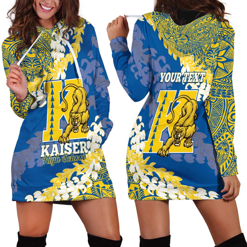 Personalized Kaiser Hawaii High School Hoodie Dress Puakenikeni Lei Hawaiian Pattern LT14 - Polynesian Pride