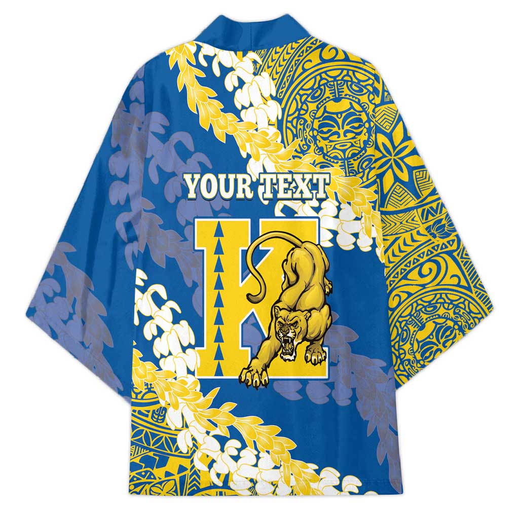 Personalized Kaiser Hawaii High School Kimono Puakenikeni Lei Hawaiian Pattern - Polynesian Pride