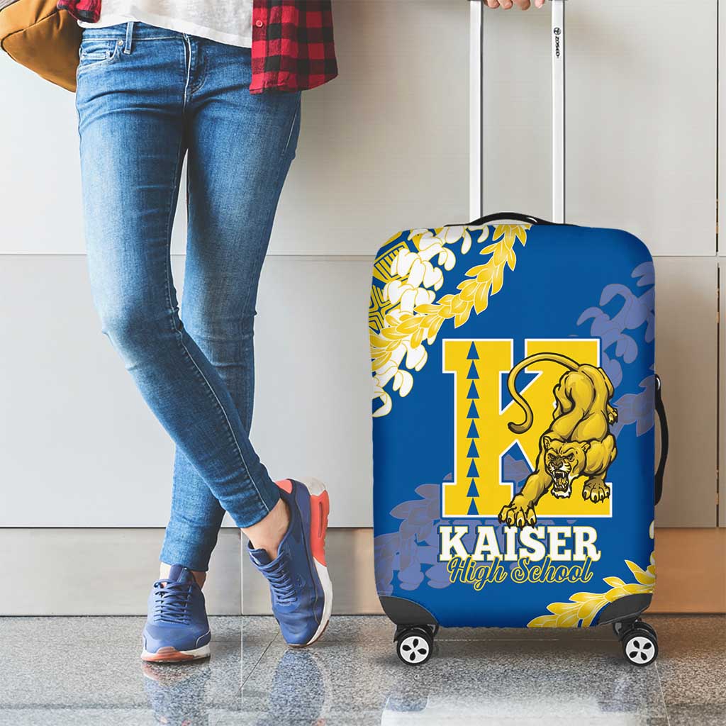Kaiser Hawaii High School Luggage Cover Puakenikeni Lei Hawaiian Pattern - Polynesian Pride