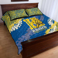 Kaiser Hawaii High School Quilt Bed Set Puakenikeni Lei Hawaiian Pattern - Polynesian Pride