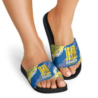 Kaiser Hawaii High School Slide Sandals Puakenikeni Lei Hawaiian Pattern LT14 - Polynesian Pride