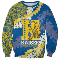 Personalized Kaiser Hawaii High School Sweatshirt Puakenikeni Lei Hawaiian Pattern - Polynesian Pride