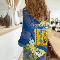 Personalized Kaiser Hawaii High School Women Casual Shirt Puakenikeni Lei Hawaiian Pattern - Polynesian Pride