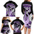 Purple Polynesian Family Matching Long Sleeve Bodycon Dress and Hawaiian Shirt Hammerhead Shark Tattoo Royal Plumeria Gradient Vibes LT14 - Polynesian Pride