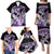 Purple Polynesian Family Matching Puletasi and Hawaiian Shirt Hammerhead Shark Tattoo Royal Plumeria Gradient Vibes LT14 - Polynesian Pride