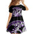 Purple Polynesian Family Matching Short Sleeve Bodycon Dress and Hawaiian Shirt Hammerhead Shark Tattoo Royal Plumeria Gradient Vibes LT14 - Polynesian Pride