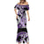 Purple Polynesian Mermaid Dress Hammerhead Shark Tattoo Royal Plumeria Gradient Vibes LT14 - Polynesian Pride