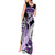 Purple Polynesian Tank Maxi Dress Hammerhead Shark Tattoo Royal Plumeria Gradient Vibes LT14 - Polynesian Pride