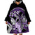 Purple Polynesian Wearable Blanket Hoodie Hammerhead Shark Tattoo Royal Plumeria Gradient Vibes LT14 - Polynesian Pride