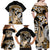 Gold Polynesian Hammerhead Shark Tattoo Family Matching Off Shoulder Maxi Dress and Hawaiian Shirt Royal Plumeria Gradient Vibes LT14 - Polynesian Pride