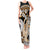 Gold Polynesian Hammerhead Shark Tattoo Tank Maxi Dress Royal Plumeria Gradient Vibes LT14 Women Gold - Polynesian Pride