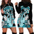 Turquoise Polynesian Hammerhead Shark Tattoo Hoodie Dress Royal Plumeria Gradient Vibes LT14 - Polynesian Pride