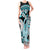 Turquoise Polynesian Hammerhead Shark Tattoo Tank Maxi Dress Royal Plumeria Gradient Vibes LT14 Women Turquoise - Polynesian Pride