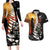 Custom New Zealand Silver Fern Rugby ANZAC Day Couples Matching Long Sleeve Bodycon Dress and Hawaiian Shirt 2024 All Black Tiki Mascot LT14 Black - Polynesian Pride