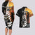 Custom New Zealand Silver Fern Rugby ANZAC Day Couples Matching Long Sleeve Bodycon Dress and Hawaiian Shirt 2024 All Black Tiki Mascot LT14 - Polynesian Pride