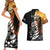 Custom New Zealand Silver Fern Rugby ANZAC Day Couples Matching Short Sleeve Bodycon Dress and Hawaiian Shirt 2024 All Black Tiki Mascot LT14 - Polynesian Pride