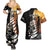 Custom New Zealand Silver Fern Rugby ANZAC Day Couples Matching Summer Maxi Dress and Hawaiian Shirt 2024 All Black Tiki Mascot LT14 - Polynesian Pride