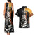 Custom New Zealand Silver Fern Rugby ANZAC Day Couples Matching Tank Maxi Dress and Hawaiian Shirt 2024 All Black Tiki Mascot LT14 - Polynesian Pride