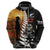 Custom New Zealand Silver Fern Rugby ANZAC Day Zip Hoodie 2024 All Black Tiki Mascot LT14 - Polynesian Pride