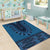Blue African Dashiki With Fijian Tapa Pattern Area Rug