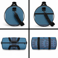Blue African Dashiki With Fijian Tapa Pattern Duffle Bag LT14 - Polynesian Pride