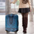 Blue African Dashiki With Fijian Tapa Pattern Luggage Cover