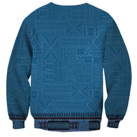 Blue African Dashiki With Fijian Tapa Pattern Sweatshirt