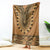 Brown African Dashiki With Fijian Tapa Pattern Blanket