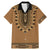 Brown African Dashiki With Fijian Tapa Pattern Family Matching Mermaid Dress and Hawaiian Shirt