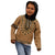 Brown African Dashiki With Fijian Tapa Pattern Kid Hoodie