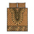 Brown African Dashiki With Fijian Tapa Pattern Quilt Bed Set