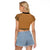 Brown African Dashiki With Fijian Tapa Pattern Raglan Cropped T Shirt