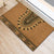 Brown African Dashiki With Fijian Tapa Pattern Rubber Doormat