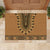 Brown African Dashiki With Fijian Tapa Pattern Rubber Doormat