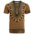 Brown African Dashiki With Fijian Tapa Pattern T Shirt