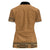 Brown African Dashiki With Fijian Tapa Pattern Women Polo Shirt