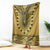 Gold African Dashiki With Fijian Tapa Pattern Blanket