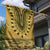 Gold African Dashiki With Fijian Tapa Pattern Garden Flag