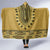 Gold African Dashiki With Fijian Tapa Pattern Hooded Blanket