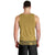 Gold African Dashiki With Fijian Tapa Pattern Men Tank Top