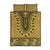 Gold African Dashiki With Fijian Tapa Pattern Quilt Bed Set