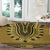 Gold African Dashiki With Fijian Tapa Pattern Round Carpet