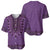 Purple African Dashiki With Fijian Tapa Pattern Baseball Jersey