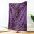 Purple African Dashiki With Fijian Tapa Pattern Blanket