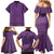 Purple African Dashiki With Fijian Tapa Pattern Family Matching Mermaid Dress and Hawaiian Shirt