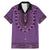 Purple African Dashiki With Fijian Tapa Pattern Family Matching Mermaid Dress and Hawaiian Shirt