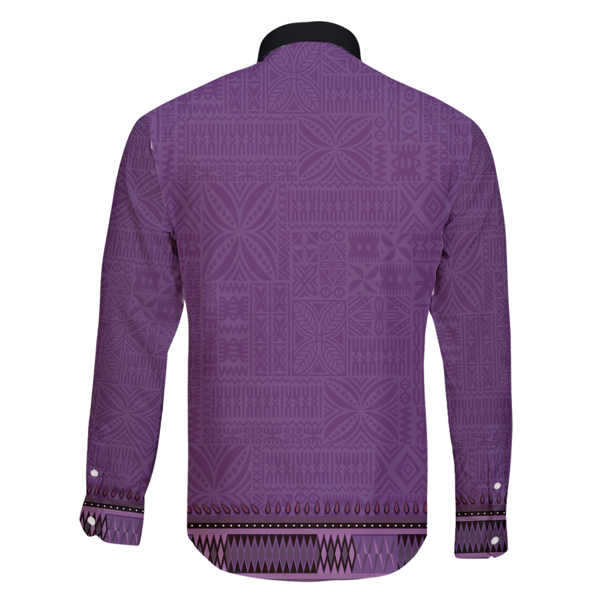 Purple African Dashiki With Fijian Tapa Pattern Family Matching Short Sleeve Bodycon Dress and Hawaiian Shirt