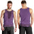 Purple African Dashiki With Fijian Tapa Pattern Men Tank Top